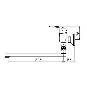 Смеситель для ванны Dorff Stark D1109500 хром купить в интернет-магазине сантехники Sanbest
