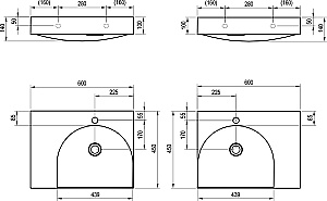 Раковина Ravak Lite XJX1260000 белый купить в интернет-магазине Sanbest