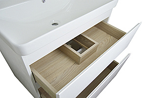 Тумба с раковиной Monte Azario Мила 70Н CS00085831 белая матовая для ванной в интернет-магазине Sanbest