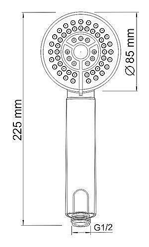 Душевая лейка WasserKRAFT A035 купить в интернет-магазине сантехники Sanbest