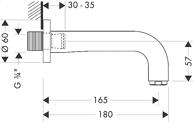 Излив для ванны Axor Citterio 39410000 купить в интернет-магазине сантехники Sanbest