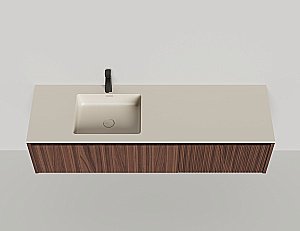 Тумба с раковиной Salini Domino 27D316IN 160 шпон Tabu для ванной в интернет-магазине Sanbest