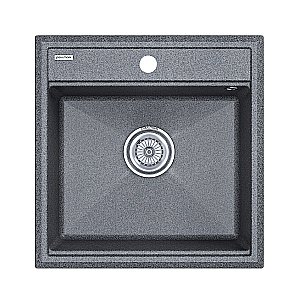 Кухонная мойка Paulmark STEPIA 50 + коландер ADVANCE PM115051-DG+A375-BS графит купить в интернет-магазине сантехники Sanbest