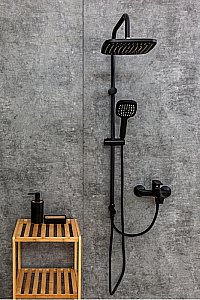 Душевая система Orange Aristo M19-944b черный матовый купить в интернет-магазине сантехники Sanbest