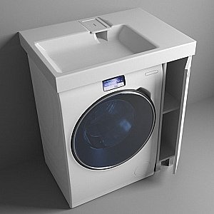 Тумба с раковиной Эстет Riga Luxe 80 с дверкой для ванной в интернет-магазине Sanbest