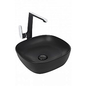 Раковина накладная WeltWasser WW ELBACH 2184 MB 37 черная матовая купить в интернет-магазине Sanbest