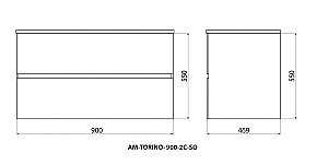Тумба с раковиной Art&Max TORINO 90 ниагара для ванной в интернет-магазине Sanbest