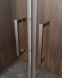 Душевой уголок Cezares Molveno 170x90 AH-2/2-170/90-C-GM-IV стекло прозрачное/профиль матовая оружейная сталь купить в интернет-магазине Sanbest