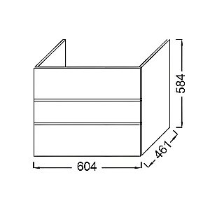 Тумба с раковиной Jacob Delafon Lucien 60 белый глянцевый/дуб Корбридж для ванной в интернет-магазине Sanbest