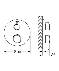 Смеситель для душа Grohe Grohtherm Convent. Concealed 24075000 купить в интернет-магазине сантехники Sanbest