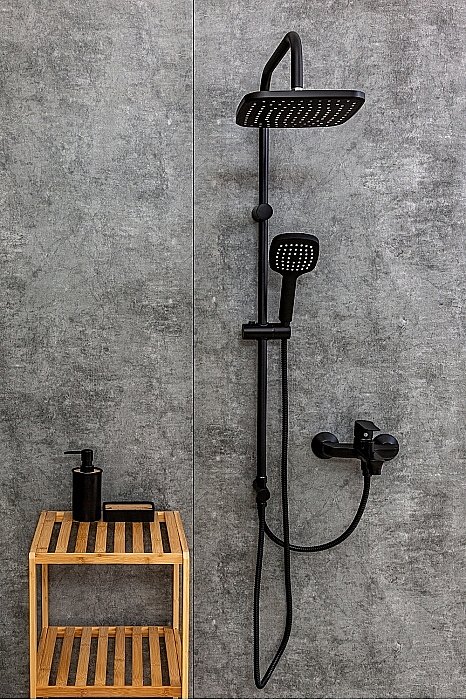 Душевая система Orange Aristo M19-944b черный матовый купить в интернет-магазине сантехники Sanbest