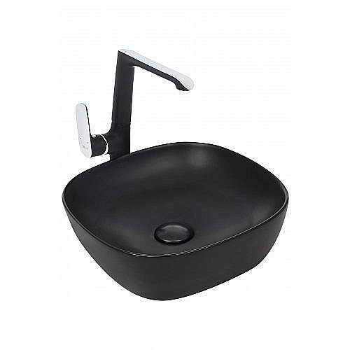 Раковина накладная WeltWasser WW ELBACH 2184 MB 37 черная матовая купить в интернет-магазине Sanbest