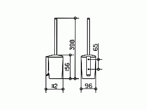 Ершик настенный с крышкой KEUCO Elegance New купить в интернет-магазине сантехники Sanbest