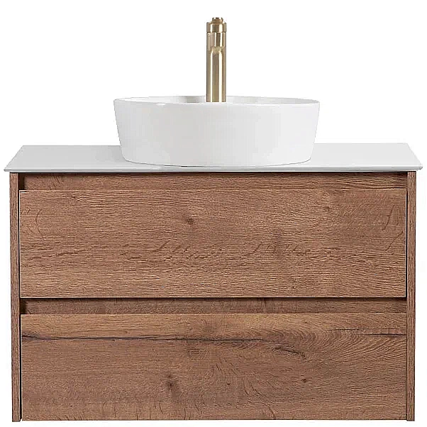 Тумба с раковиной и столешницей BelBagno KRAFT 80 KRAFT80RT-KEPBO-1306-SET дуб табак для ванной в интернет-магазине Sanbest