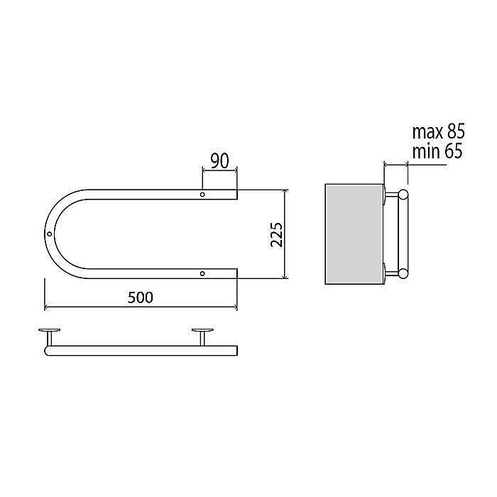 Полотенцесушитель электрический Terminus П-образный 500x200 купить в интернет-магазине сантехники Sanbest