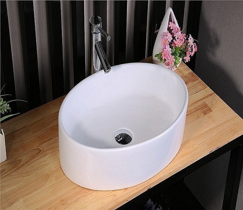 Раковина накладная Ceramalux N 49,5 9012 белая купить в интернет-магазине Sanbest