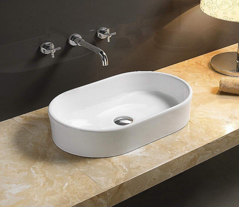 Раковина накладная Ceramalux N 52 9025 белая купить в интернет-магазине Sanbest