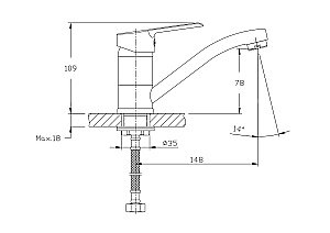 Смеситель для кухни Rush Victoria VI7135-26 купить в интернет-магазине сантехники Sanbest