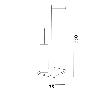 Стойка для ванной Azario ALTRE AZ-421 хром купить в интернет-магазине сантехники Sanbest