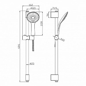 Душевой гарнитур Rossinka AC-26 купить в интернет-магазине сантехники Sanbest