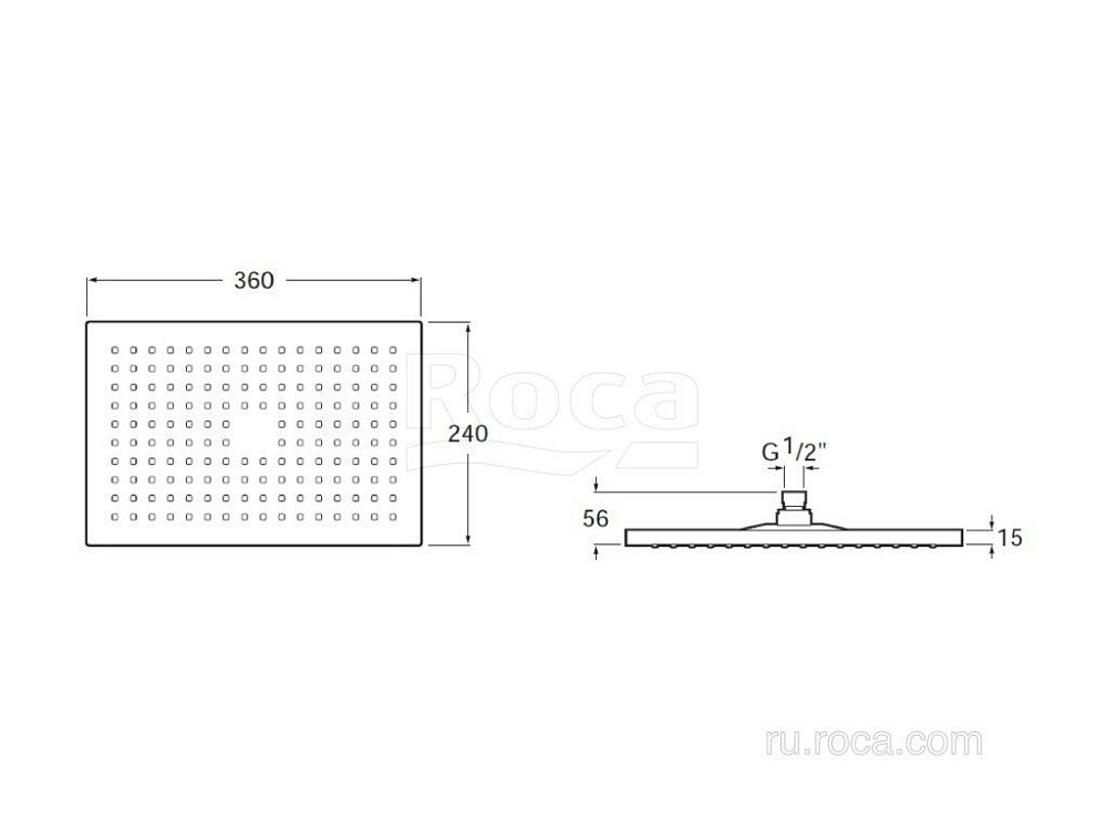 Верхний душ Roca Rainsense 5B3050C00 купить в интернет-магазине сантехники Sanbest