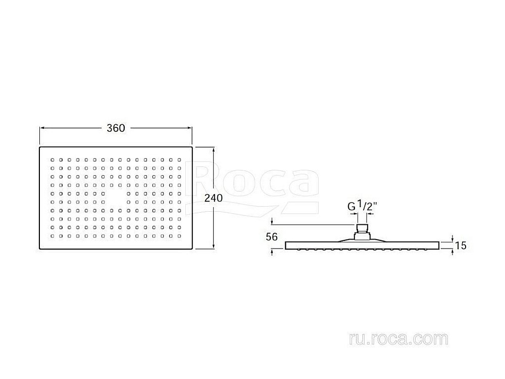 Верхний душ Roca Rainsense 5B3050C00 купить в интернет-магазине сантехники Sanbest