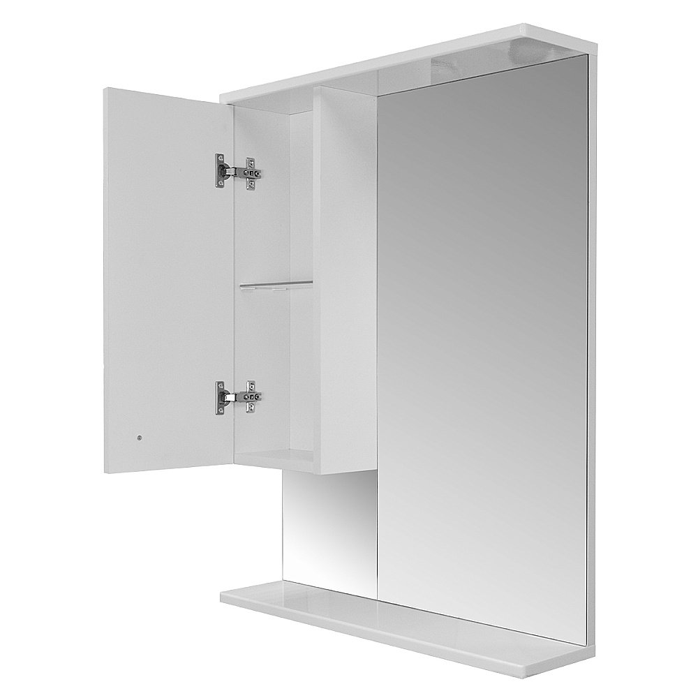 Зеркало со шкафом Loranto Моника 60 белое купить в интернет-магазине сантехники Sanbest