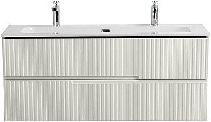 Тумба с раковиной Cezares DUET-N 120 DUET-N-1200-2C-SO-AS-P альпака брашированная для ванной в интернет-магазине Sanbest