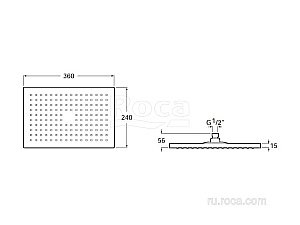 Верхний душ Roca Rainsense 5B3050C00 купить в интернет-магазине сантехники Sanbest