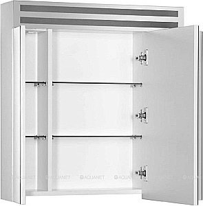 Зеркальный шкаф De Aqua Эколь 184802 80 белый купить в интернет-магазине сантехники Sanbest