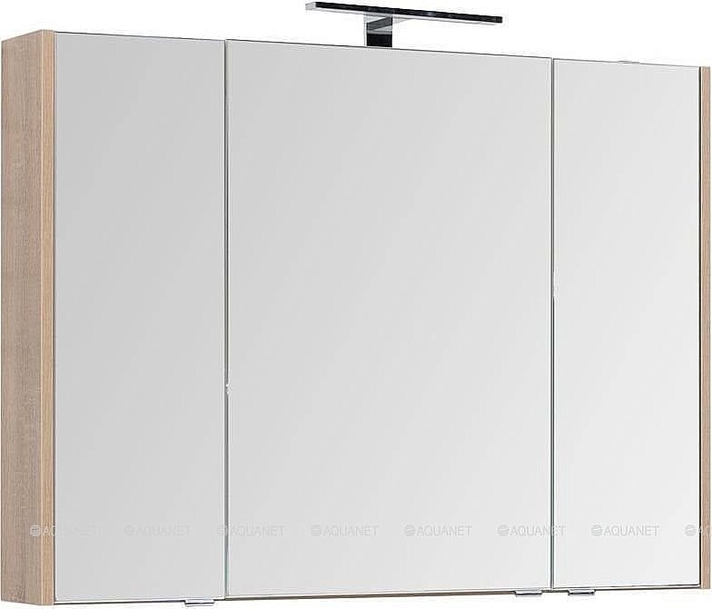 Зеркальный шкаф Aquanet Остин 105 дуб сонома купить в интернет-магазине сантехники Sanbest