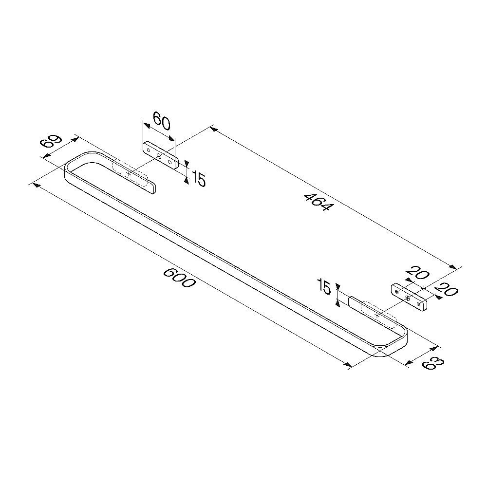 Полотенцедержатель AM.PM Func A8F346422 черный матовый купить в интернет-магазине сантехники Sanbest