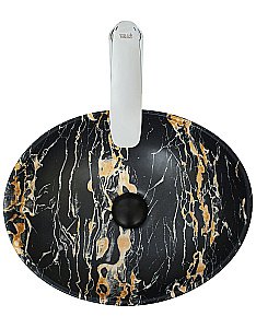 Раковина накладная WeltWasser WW ELBACH 3078 K514 41 черный мрамор купить в интернет-магазине Sanbest