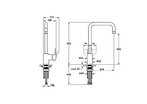 Смеситель для кухни VitrA Flow Soft A4342636EXP черный матовый купить в интернет-магазине сантехники Sanbest