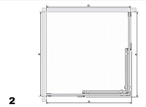 Душевой уголок Ravak Matrix 1WVAAC00Z1 100x100 профиль блестящий/прозрачное стекло купить в интернет-магазине Sanbest