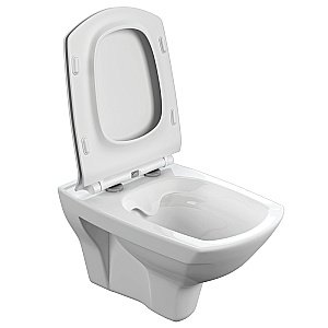 Унитаз подвесной Cersanit CARINA XL CO DPL EO slim c инсталляцией VECTOR/кнопка BLICK хром матовый, с крышкой микролифт, безободковый купить в интернет-магазине Sanbest