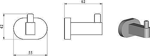 Крючок Ravak Chrome CR 110.00 купить в интернет-магазине сантехники Sanbest