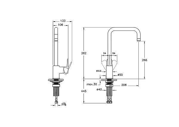 Смеситель для кухни VitrA Flow Soft A4342636EXP черный матовый купить в интернет-магазине сантехники Sanbest