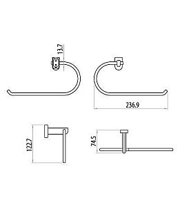 Полотенцедержатель Lemark Omega LM3135C купить в интернет-магазине сантехники Sanbest