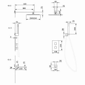 Душевая система ABBER Daheim AF8250B черная матовая купить в интернет-магазине сантехники Sanbest