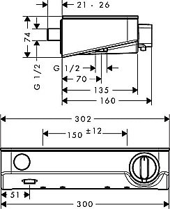 Смеситель для душа Hansgrohe Shower Tablet Select 13171000 купить в интернет-магазине сантехники Sanbest