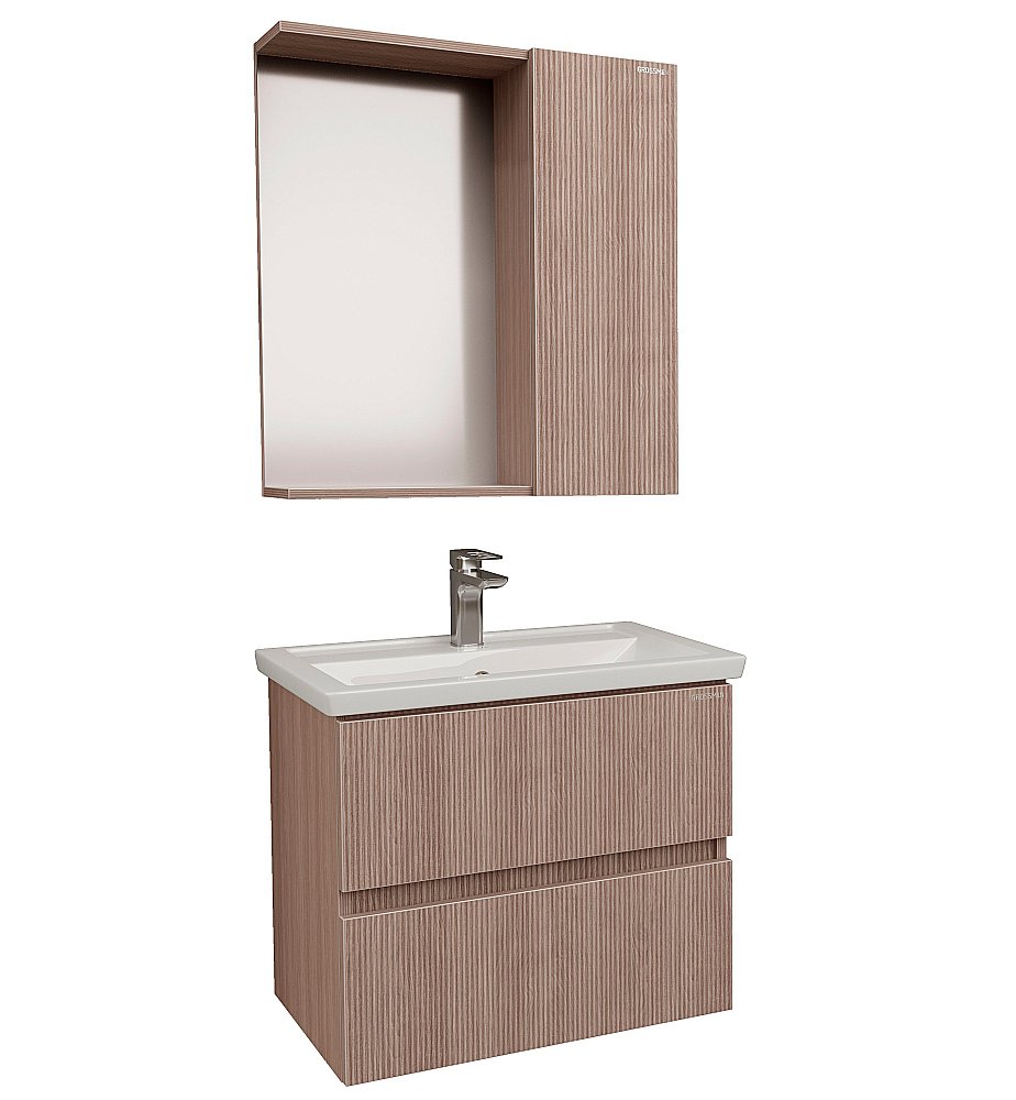 Тумба с раковиной Grossman Юнит 70 кадена вуд для ванной в интернет-магазине Sanbest