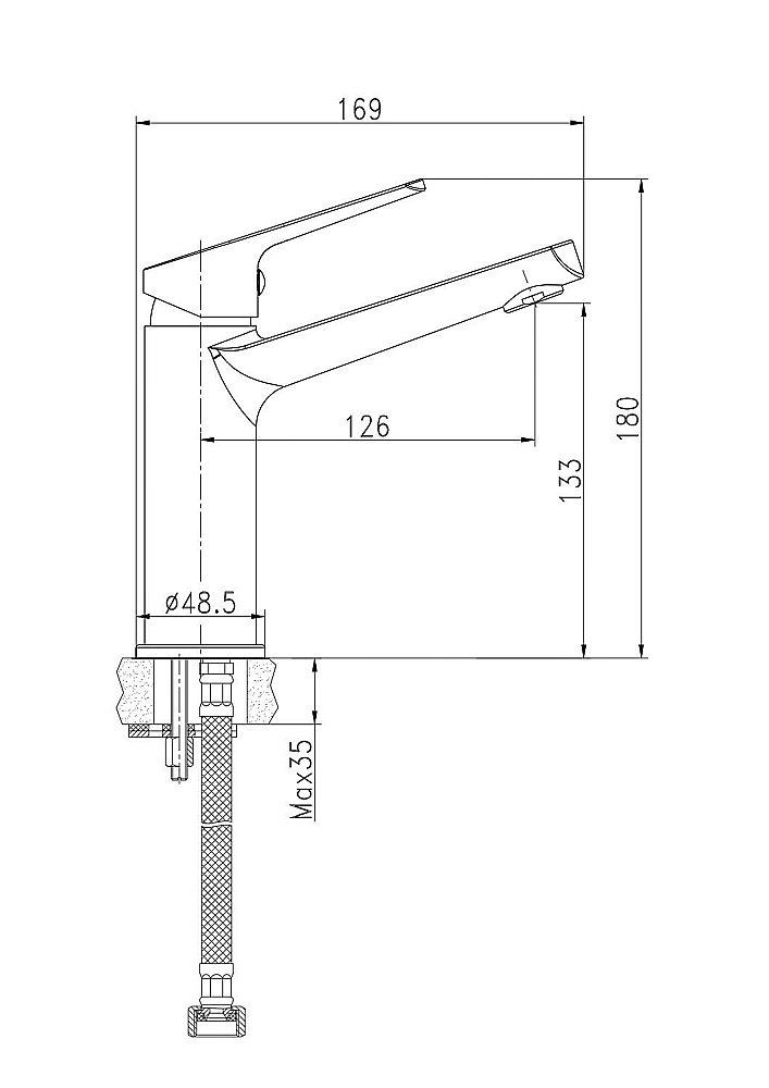 Смеситель для раковины Cersanit FLAVIS 63037 купить в интернет-магазине сантехники Sanbest