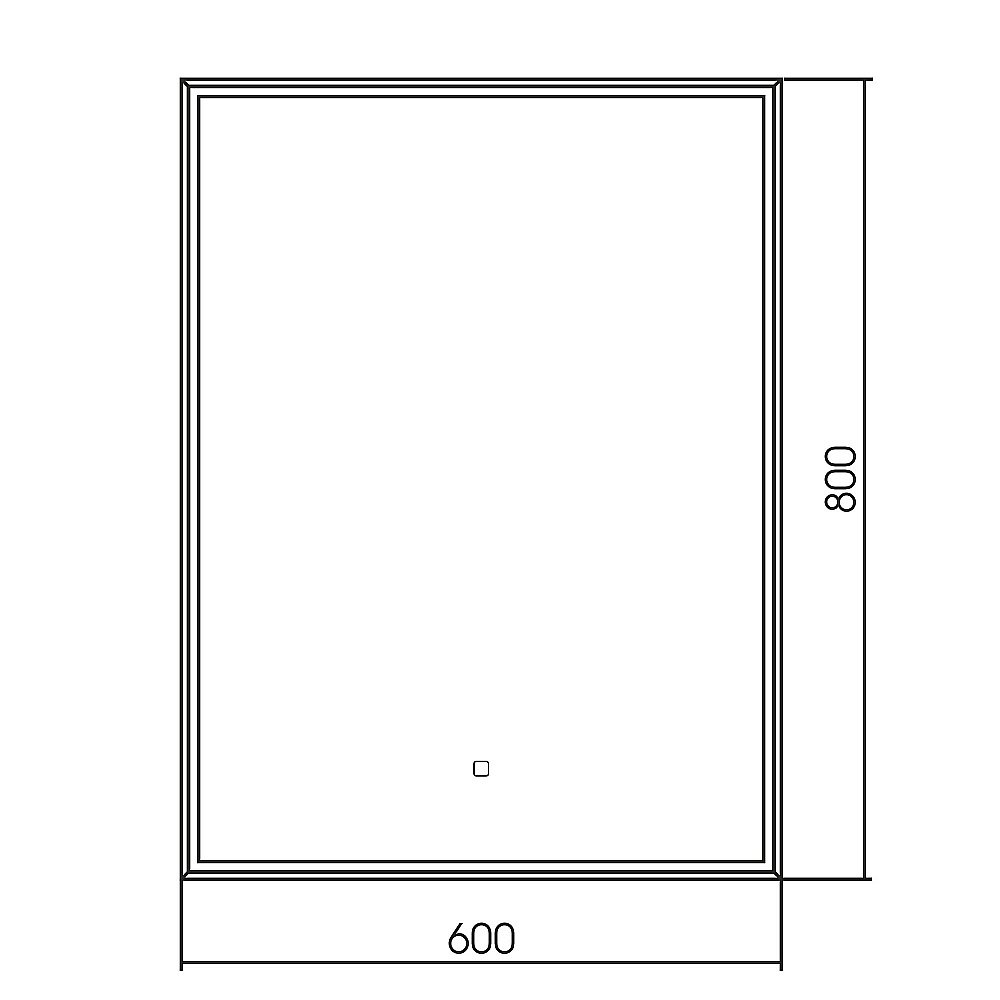 Зеркало ABBER See AG6108S-0.6 60x80 в ванную от интернет-магазине сантехники Sanbest