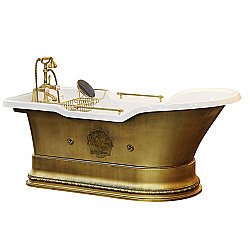 Ванна Migliore IMPERO PODIUM 26173 180х87 белая,бронза купить в интернет-магазине Sanbest