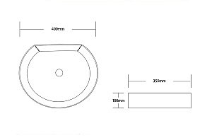 Раковина накладная CeruttiSpa 40 CR7088 белая купить в интернет-магазине Sanbest
