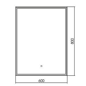 Зеркало ABBER See AG6108S-0.6 60x80 в ванную от интернет-магазине сантехники Sanbest