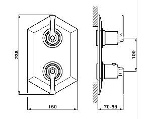 Термостат для душа Cisal Cherie CF0192006T купить в интернет-магазине сантехники Sanbest
