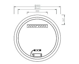 Зеркало с подсветкой Ravak Orbit X000001576 80 в ванную от интернет-магазине сантехники Sanbest