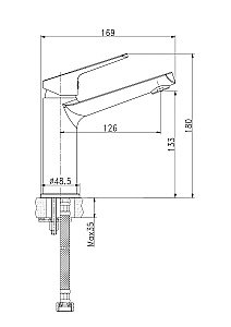 Смеситель для раковины Cersanit FLAVIS 63037 купить в интернет-магазине сантехники Sanbest